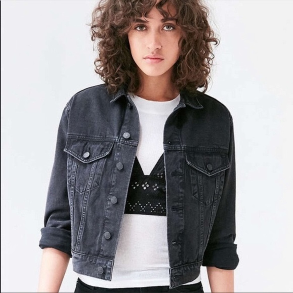 Urban Outfitters BDG Cropped Denim Jacket Black XS